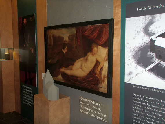 Tizian - Venus und Musik (1550) - akad. Kopie aus dem Prado von Albert Fessler um 1930 - Leihgabe in der aktuellen Ausstellung des Rmermuseum Remchingen