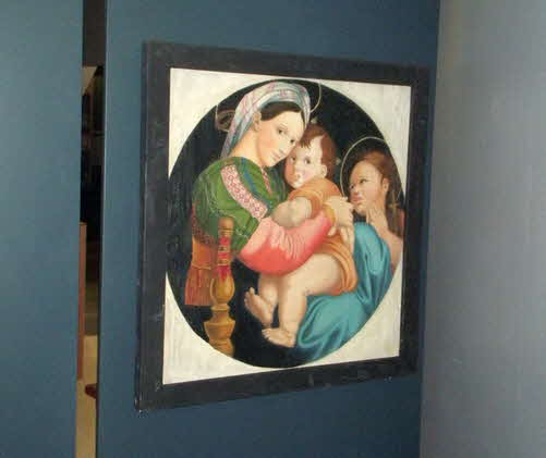 Raffael - Madonna della Seggiola (1513) - Kopie aus dem Palazzo Pitti um 1900 - Leihgabe in der aktuellen Ausstellung des Rmermuseum Remchingen